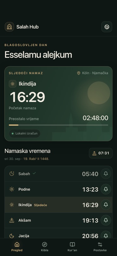 Izračunata vremena