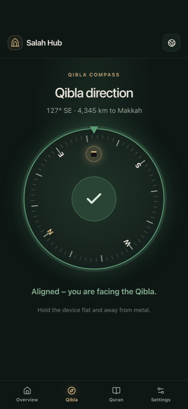 Qibla compass