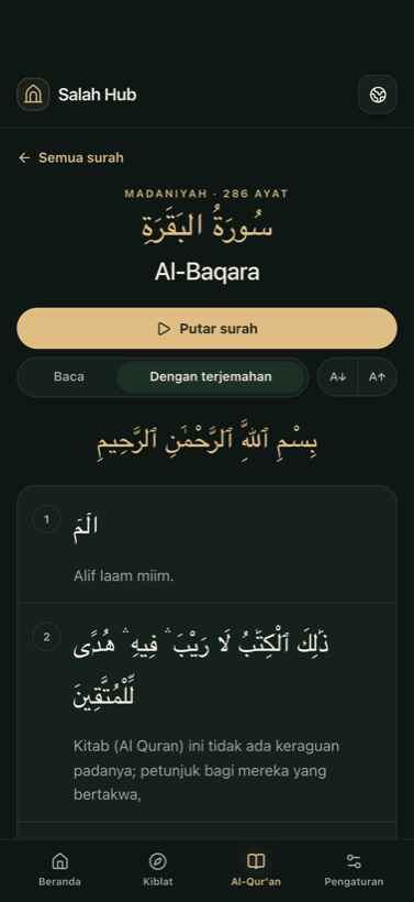 Dengan terjemahan