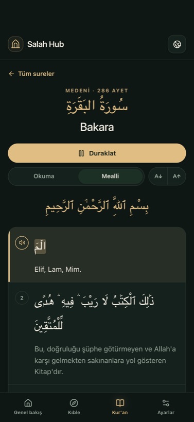 Kelime vurgulu tilavet