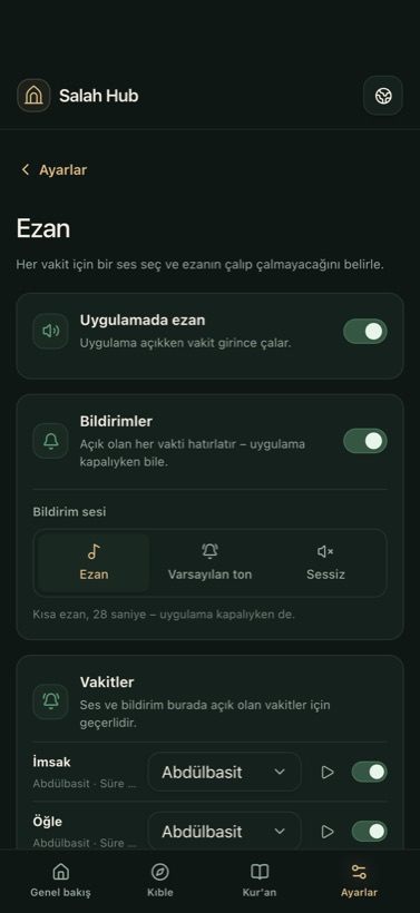 Ezan ve bildirim